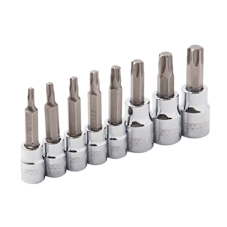Steelman 8-Piece 1/4" and 3/8" Drive Star Bit Socket Set 55497